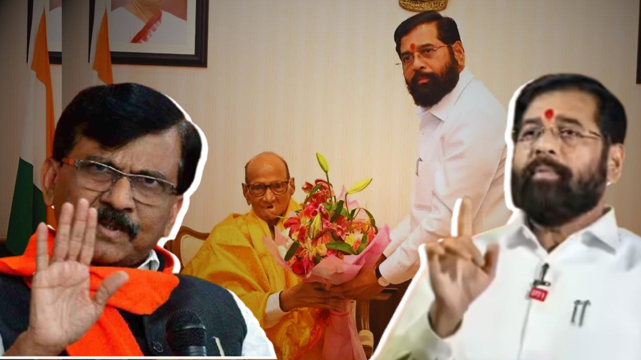 ‘ज्यांच्या पोटात दुखत असेल असेल त्यांच्यासाठी ठाण्यात..,’ शरद पवार यांच्या भेटीवरून एकनाथ शिंदेंचा संजय राऊतांवर पलटवार
