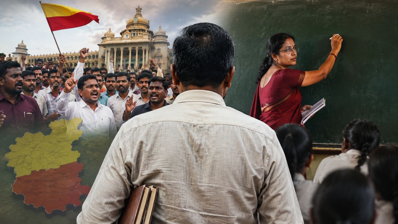 कन्नड शिक्षकांसाठी ‘मराठी’ अनिवार्य केल्याने वाद पेटला! कर्नाटक विद्यावर्धक संघाचा तीव्र विरोध; नेमकं प्रकरण काय?
