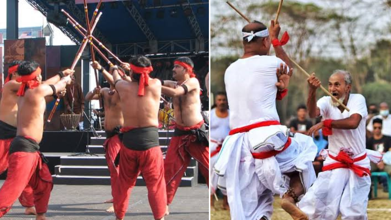 लाठी खेळ (बंगाल व उत्तर भारत): लाठीचा प्रभावी बचाव आणि आक्रमणासाठी वापर कसा करावा, हे शिकवणारी 'लाठी खेळ' ही कला ग्रामीण भारतात आजही मोठ्या प्रमाणावर पाहिली जाते.