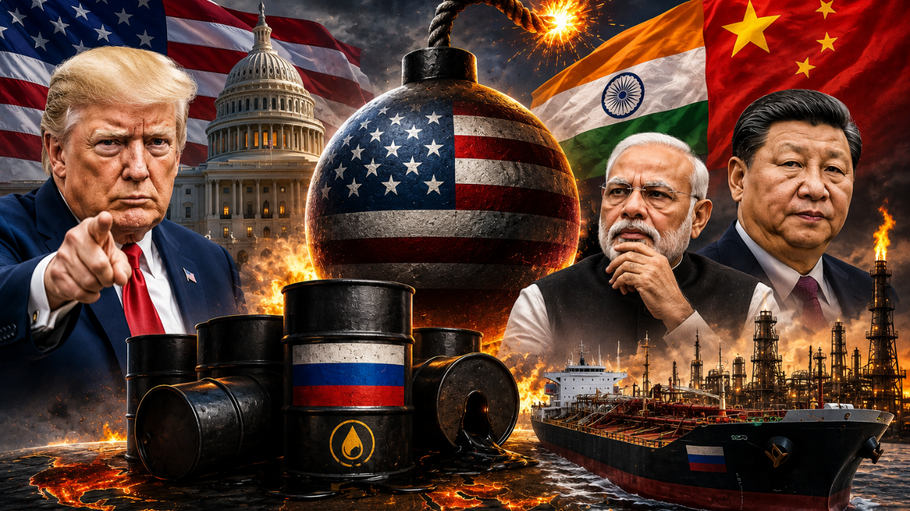 US Tariff Bomb : भारत-चीनवर अमेरिकेचा 100% जकातीचा बॉम्ब; रशियन तेल खरेदीवर सिनेटचा मोठा निर्णय