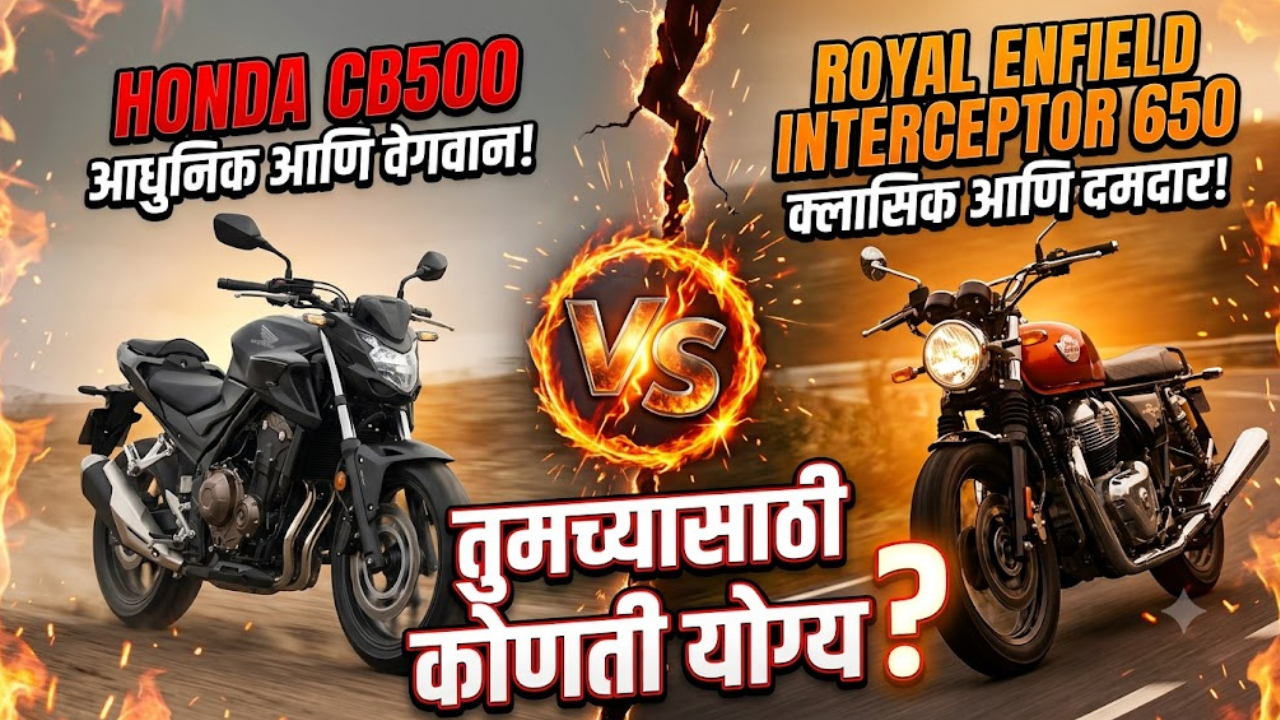 Honda CB500 vs Royal Enfield Interceptor 650: कोणती बाईक ठरेल तुमच्यासाठी योग्य?