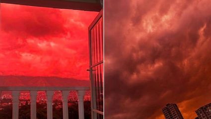 Venezuela Red Sky : मोठ्या संकटाचा इशारा? भूकंपानंतर रक्तासारखे लाल झाले व्हेनेझुएलाचे आकाश; नागरिकांची उडाली झोप, नेमकं काय घडलं?