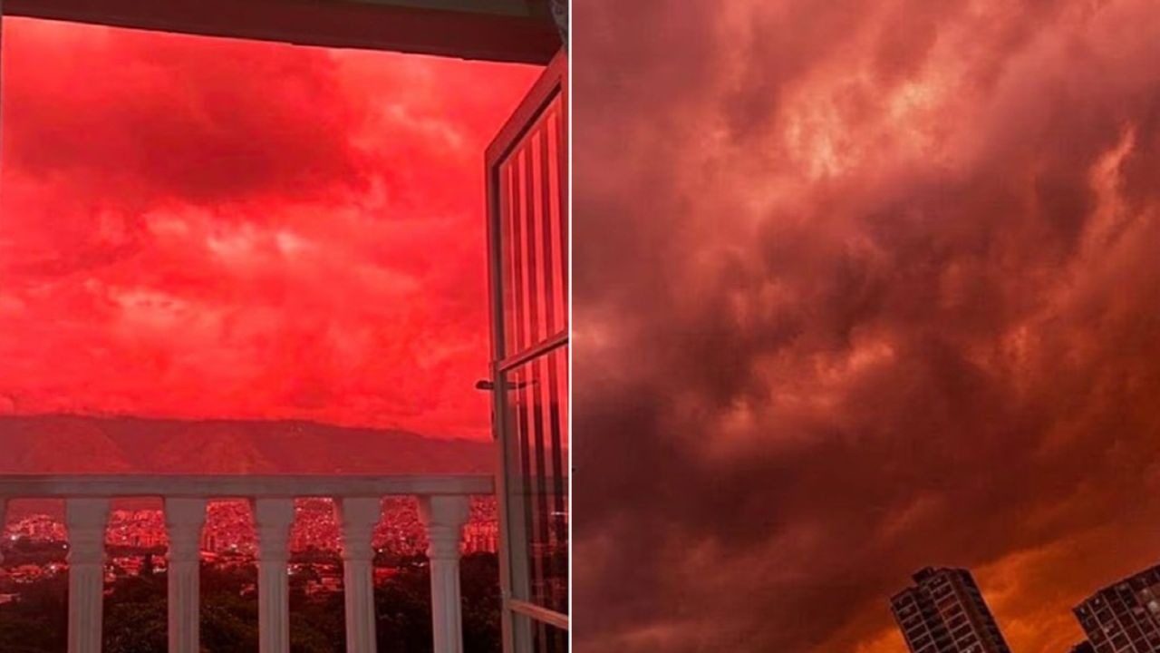 Venezuela Red Sky : मोठ्या संकटाचा इशारा? भूकंपानंतर रक्तासारखे लाल झाले व्हेनेझुएलाचे आकाश; नागरिकांची उडाली झोप, नेमकं काय घडलं?