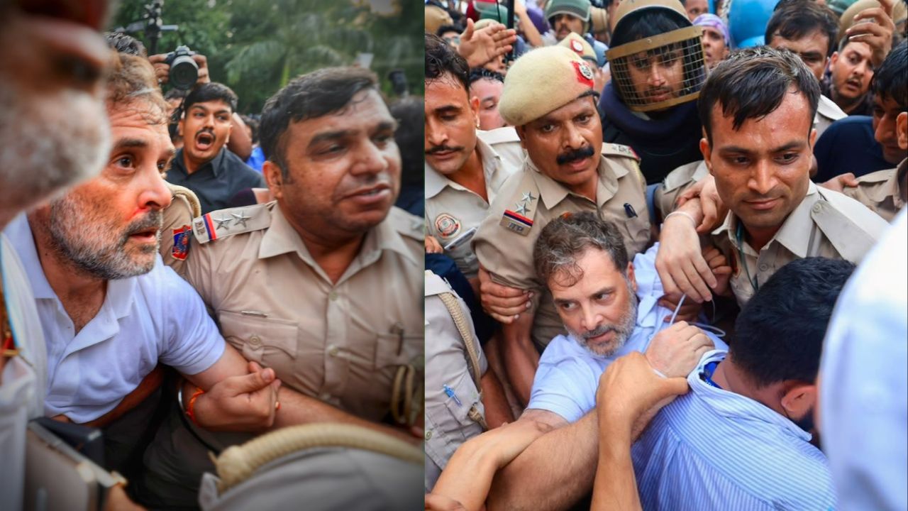 राहुल गांधींची साडेतीन तासांनंतर सुटका; प्रियांका गांधींचा सरकारवर हल्लाबोल, राजधानीतील वातावरण तापले… राहुल गांधींची साडेतीन तासांनंतर सुटका; प्रियांका गांधींचा सरकारवर हल्लाबोल, राजधानीतील वातावरण तापले…