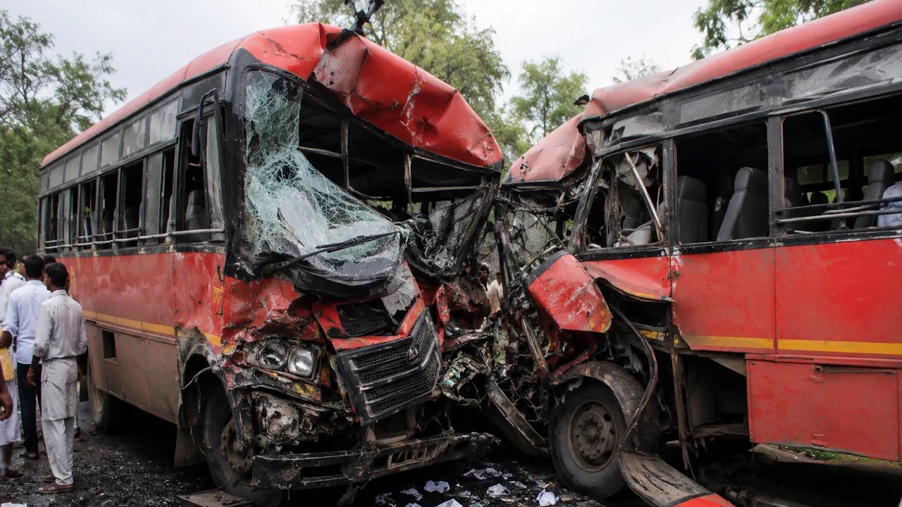Bus Accident : अंबड तालुक्यात भरधाव एसटी बसेस एकमेकांना धडकल्या; जखमींचा आकडाही समोर