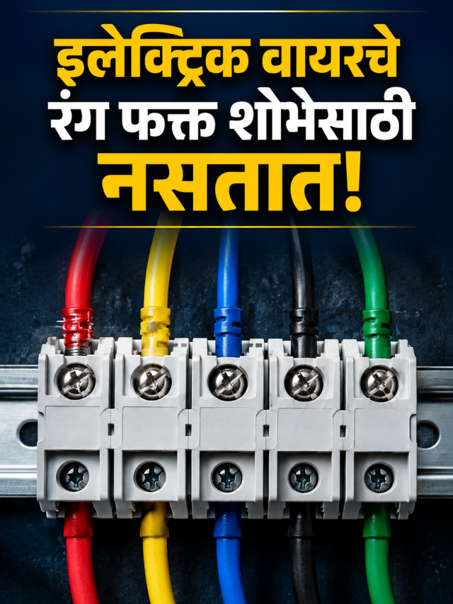 इलेक्ट्रिक वायरिंगमध्ये लाल, पिवळा, हिरवा, निळा आणि काळा रंगच का असतो?