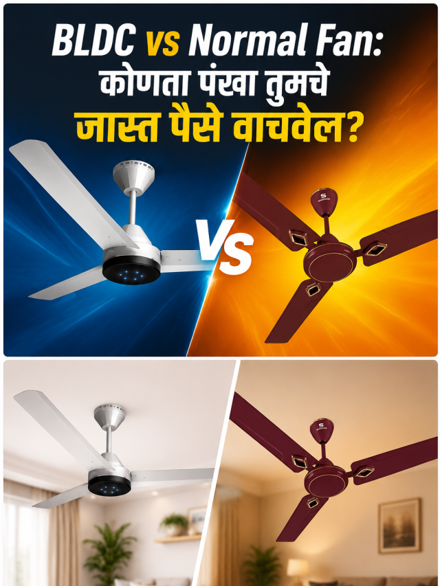 BLDC vs Normal Fan: कोणता पंखा तुमचे जास्त पैसे वाचवेल?