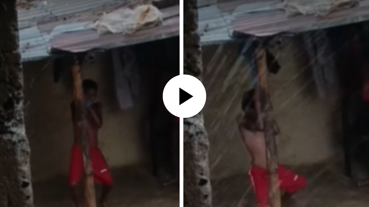 ‘घर वाचलं पाहिजे’… मुसळधार पावसात दोन्ही हातांनी छप्पर सावरत उभा राहिला चिमुकला, हृदयस्पर्शी झुंज अन् Video Viral