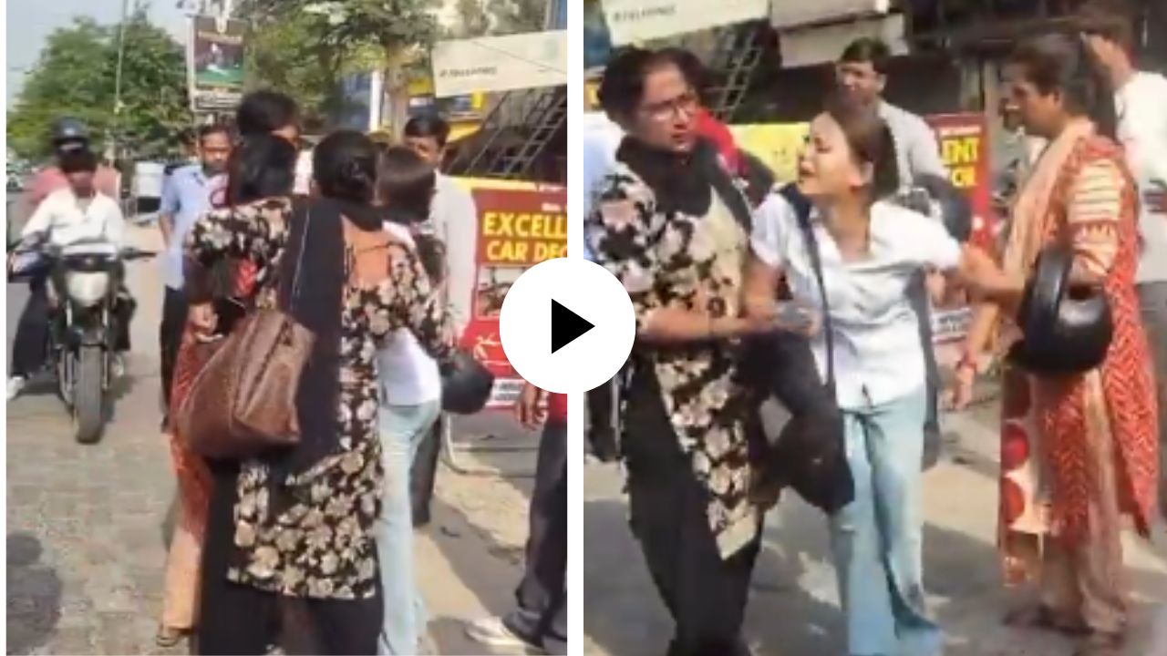 OYO हॉटेलमध्ये प्रियकरासोबत पकडली पत्नी; पती आणि सासूसोबत रस्त्यावरच सुरु झाला हायव्होल्टेज ड्रामा; Video Viral