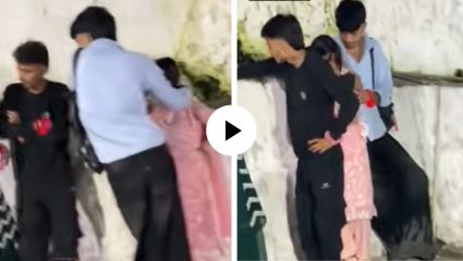 धार्मिक स्थळी थिल्लरपणा? वैष्णो देवीच्या मंदिरात कपलचा खुल्लम खुल्सा रोमान्स, यूजर्स भडकले; Video Viral