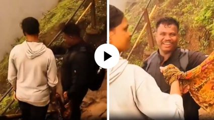 सिया गोयल प्रकरणातून घेतला धडा, ट्रेंकिंगला गेलेल्या जोडप्याने केलं असं… पाहून यूजर्सना हसू झालं अनावर; Video Viral
