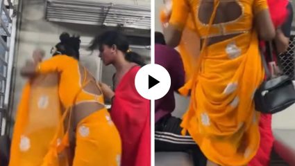 मुंबई लोकलमध्ये तृतीयपंथीयांचा धिंगाणा? प्रवाशाला लाथा-बुक्क्यांनी मारलं,साडी वर केली अन्….; Video Viral