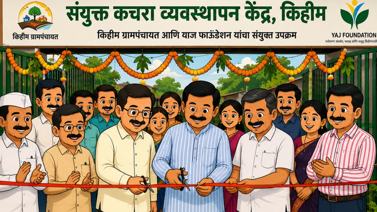 Raigad News: किहीममध्ये संयुक्त कचरा व्यवस्थापन केंद्राचे उद्घाटन; स्वच्छता आणि पर्यावरण संवर्धनाला मिळणार नवी दिशा