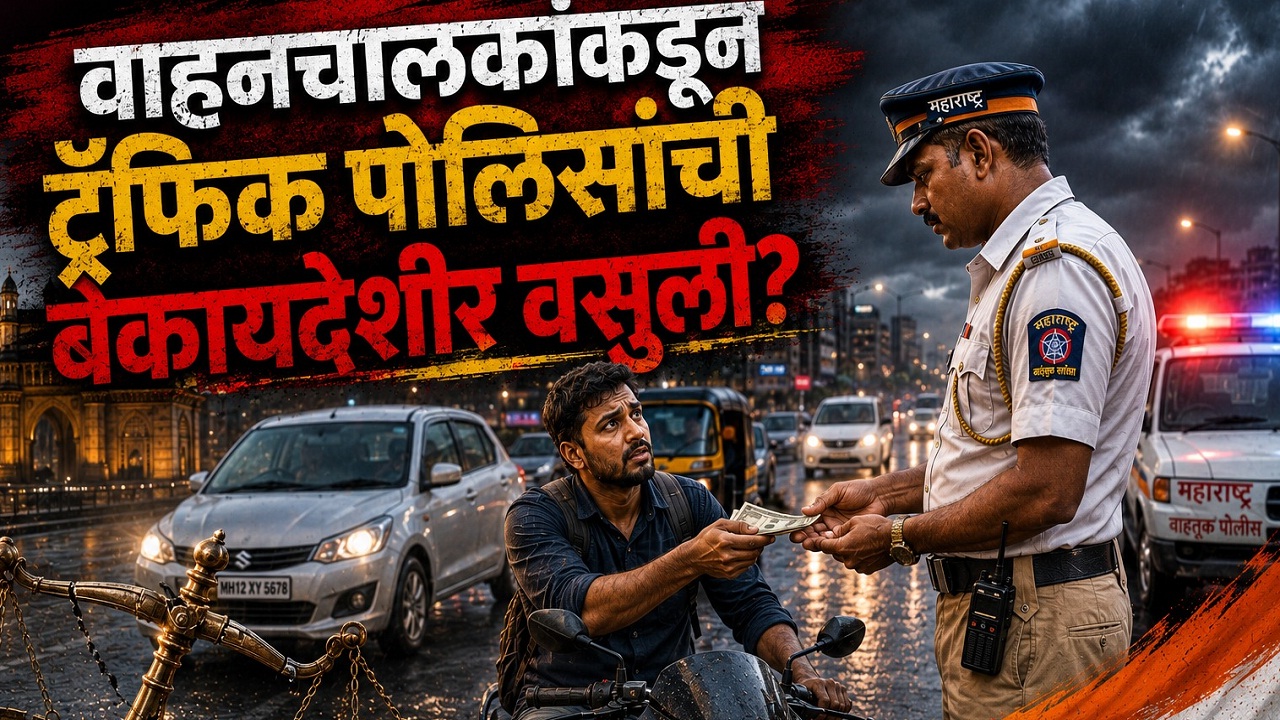 चक्क कारवाईच्या नावाखाली ‘वसुली’? दंडात्मक कारवाई टाळून पैशांची देवाणघेवाण; सोशल मीडियावर संताप