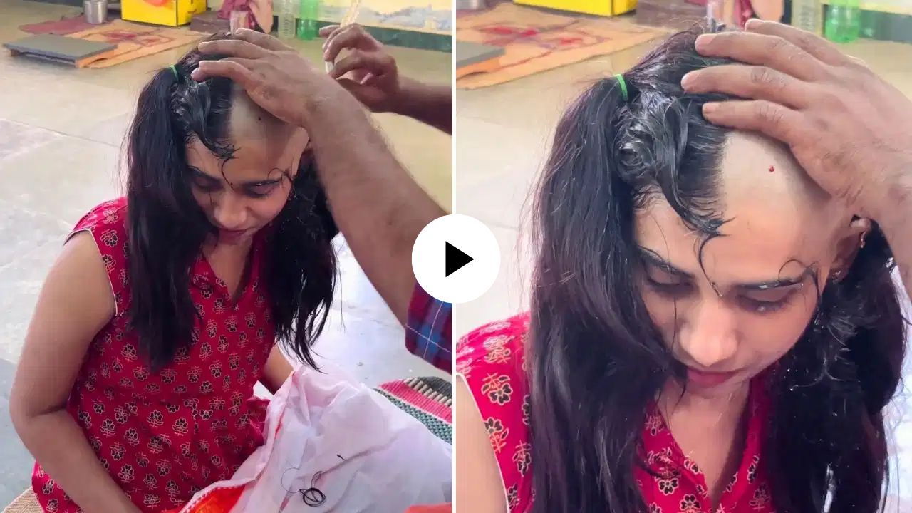 आईनं लग्न ठरवलं अन् लेकीनं टक्कल केला? सोशल मीडियावर उडाला एकच गोंधळ, VIDEO तुफान व्हायरल