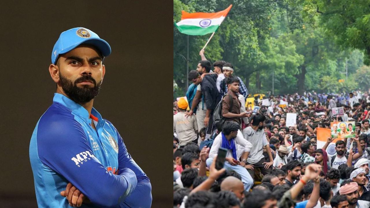 जंतर-मंतर विद्यार्थी आंदोलनाला Virat Kohli चे समर्थन? व्हायरल ट्विटमुळे गोंधळ; सत्य आलं समोर