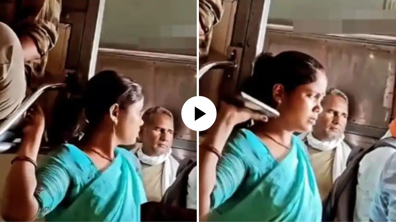 बाप रे! ट्रेनमध्ये लेडी पॉकेटमारचा थरार; डोळ्याची पापणी लवते न लवते तोच मोबाईल लंपास, चोरीचा लाईव्ह VIDEO VIRAL