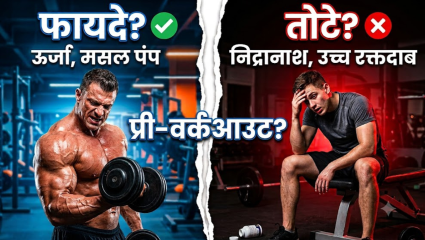 Pre-Workout सप्लीमेंट घेताय?  प्री-वर्कआउट सप्लीमेंटचे शरीरावर होणारे चांगले आणि वाईट परिणाम