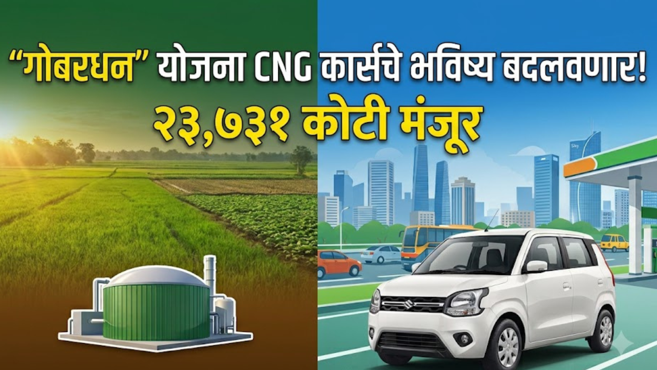 ‘गोबरधन’ योजनेमुळे CNG कार्सचे भविष्य बदलणार! केंद्रीय मंत्रिमंडळाकडून २३,७३१ कोटी रुपयांची मोठी तरतूद!