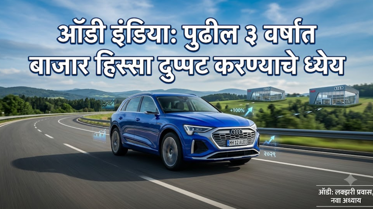 Audi India: ऑडी इंडियाचा मोठा प्लॅन! पुढील तीन वर्षांत भारतीय बाजारातील हिस्सा दुप्पट करण्याचे ध्येय