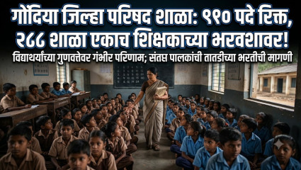Gondiya News: जिल्ह्या तब्बल २८८ ‘एक शिक्षकी’ शाळा! एका शिक्षकाकडे ४ वर्गांचा भार; रिक्तपदांचा अनुशेष वाढतीवर