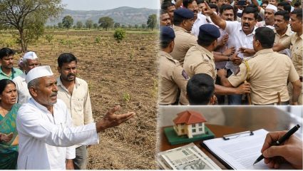 Nashik Crime: कर्ज फेडलं… तरी कोट्यवधींची जमीन विकली? शेतकऱ्याचा गंभीर आरोप; ताबा घेताना पोलिसांशी झटापट