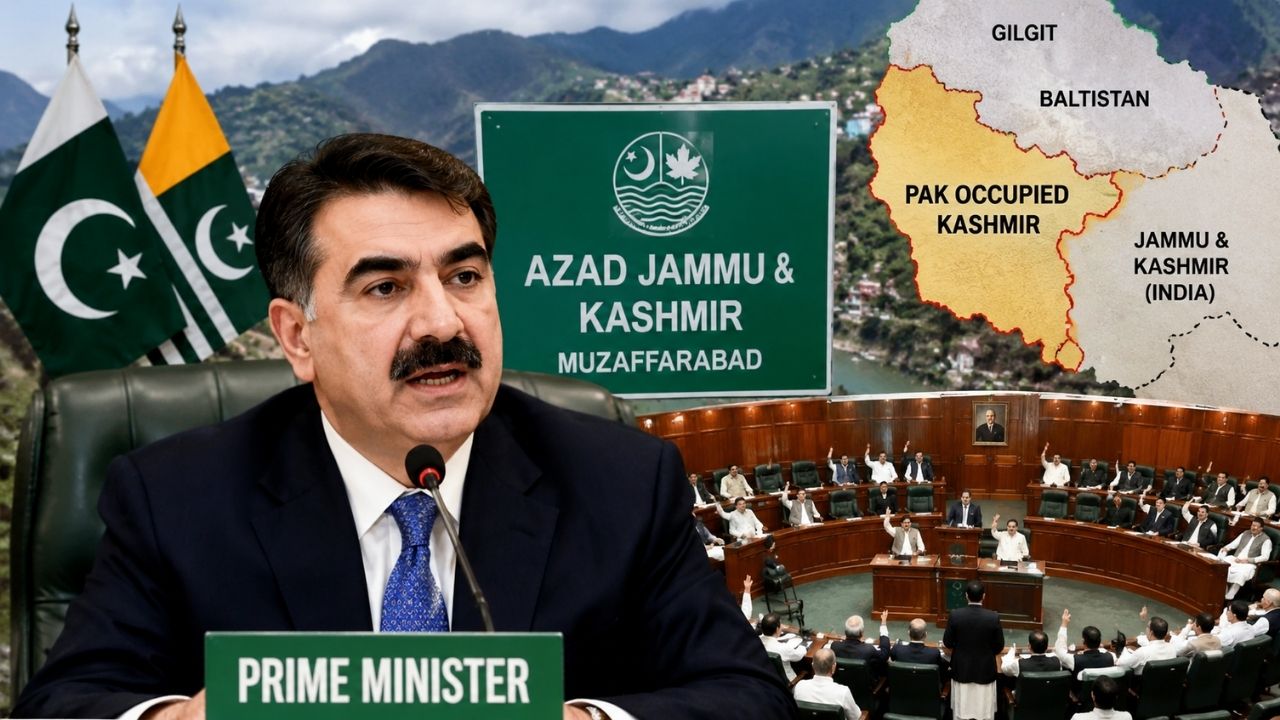 PoK Politics : पाकव्याप्त काश्मीरमध्ये सत्तांतर; PML-Nचे इफ्तिखार गिलानी नवे ‘पंतप्रधान’