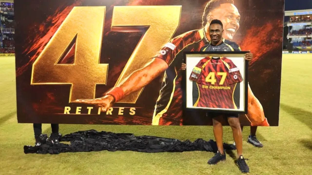 Cricket News: आता मैदानात पुन्हा दिसणार नाही ‘47’… Dwayne Bravo ची जर्सी रिटायर; CPL मध्ये पहिल्यांदाच असा सन्मान
