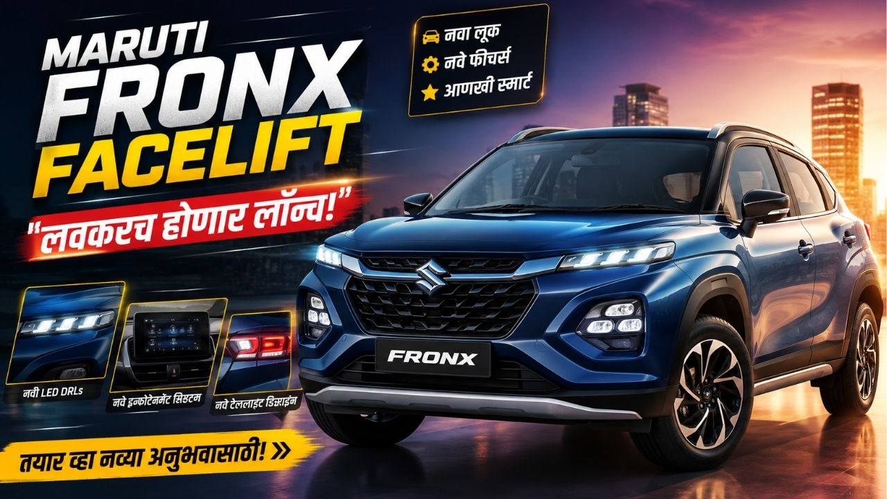 कारप्रेमींसाठी खुशखबर! Maruti Fronx Facelift लवकरच होणार लॉन्च, काय असणार खास जाणून घ्या…
