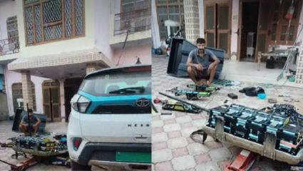 Electric Car Servicing: सर्व्हिसिंगचा खर्च पाहून डोकं फिरलं! पठ्ठ्याने घरीच दुरुस्त केली EV कारची बॅटरी