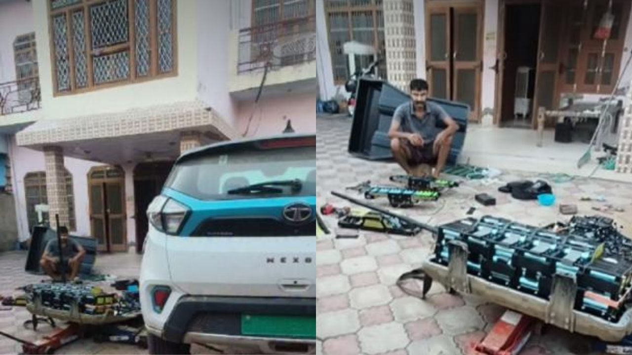 Electric Car Servicing: सर्व्हिसिंगचा खर्च पाहून डोकं फिरलं! पठ्ठ्याने घरीच दुरुस्त केली EV कारची बॅटरी