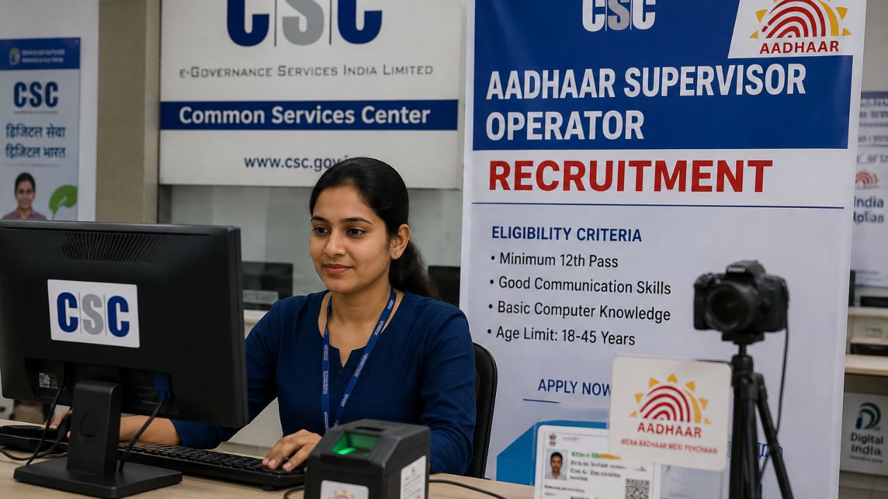 CSC Aadhaar: 12 वी पास तरुणांसाठी सुवर्णसंधी; 7 राज्यांमध्ये 312 पदांवर सीएससी भरती, 20 ऑगस्टपूर्वी असा करा अर्ज