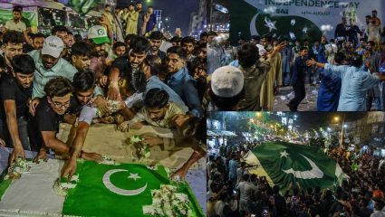 Pakistan Independence Day : लाहोरमध्ये झेंड्याच्या केकची लूट, पेशावरमध्ये बाटल्यांचा मारा; स्वातंत्र्यदिनाच्या उत्सवाला गालबोट!