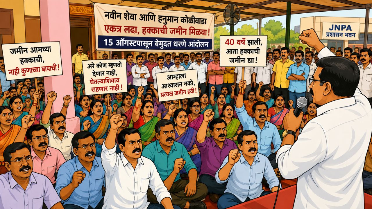 Raigad News: ४० वर्षांचा संघर्ष संपणार? नवीन शेवा आणि हनुमान कोळीवाड्याचा जेएनपीएविरोधात बेमुदत धरणे आंदोलनाचा निर्धार