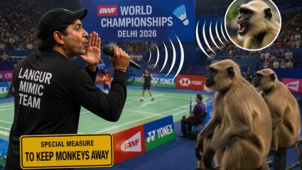 Badminton World Championship : बॅडमिंटन चॅम्पियनशिप स्पर्धेसाठी माकडांचा आवाज काढणारे ठेवले कामावर !