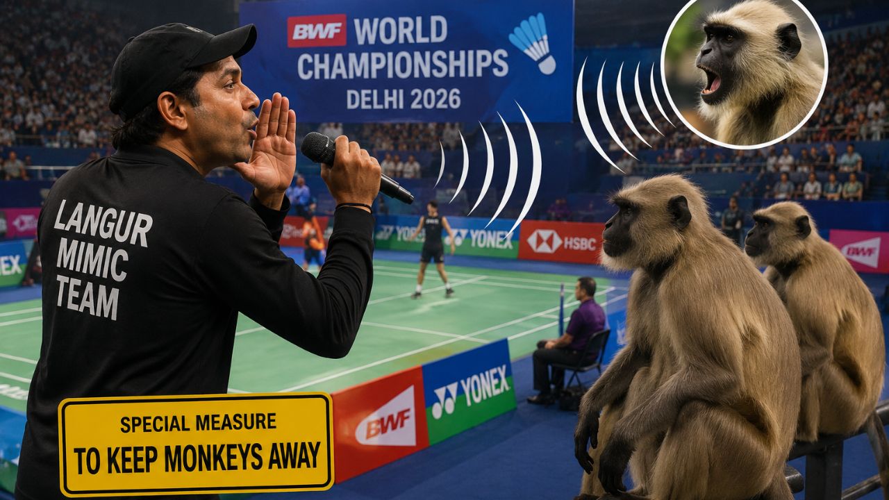 Badminton World Championship : बॅडमिंटन चॅम्पियनशिप स्पर्धेसाठी माकडांचा आवाज काढणारे ठेवले कामावर !
