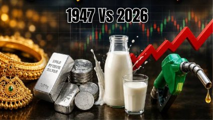 1947 Vs 2026 : पेट्रोल 25 पैसे, दूध 20 पैसे अन् सोनं फक्त… 1974 च्या किमती पाहून डोळे पांढरे होतील; महागाईचा 79 वर्षांचा प्रवास
