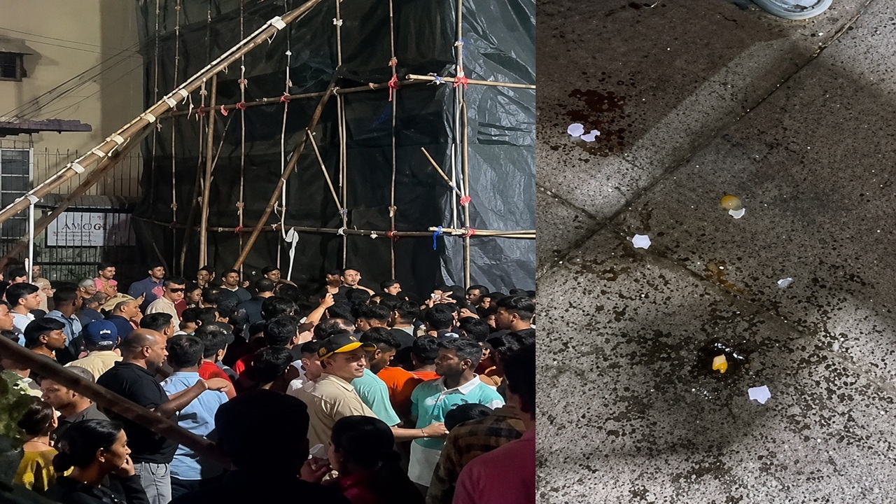 Ganeshotsav 2026: अरे चाललंय तरी काय? बाप्पाच्या आगमन मिरवणुकीवर इमारतीतून अंडी फेकली? माझगावमध्ये दोन गटांत बाचाबाची
