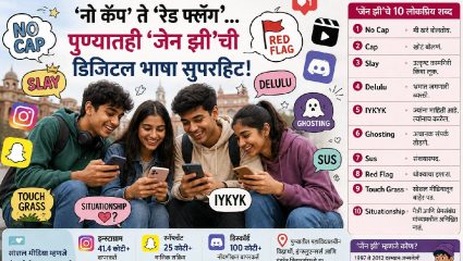‘नो कॅप’ ते ‘रेड फ्लॅग’… पुण्यातही ‘जेन झी’ची डिजिटल भाषा सुपरहिट; कॉलेजच्या तरुणांच्या संवादात…