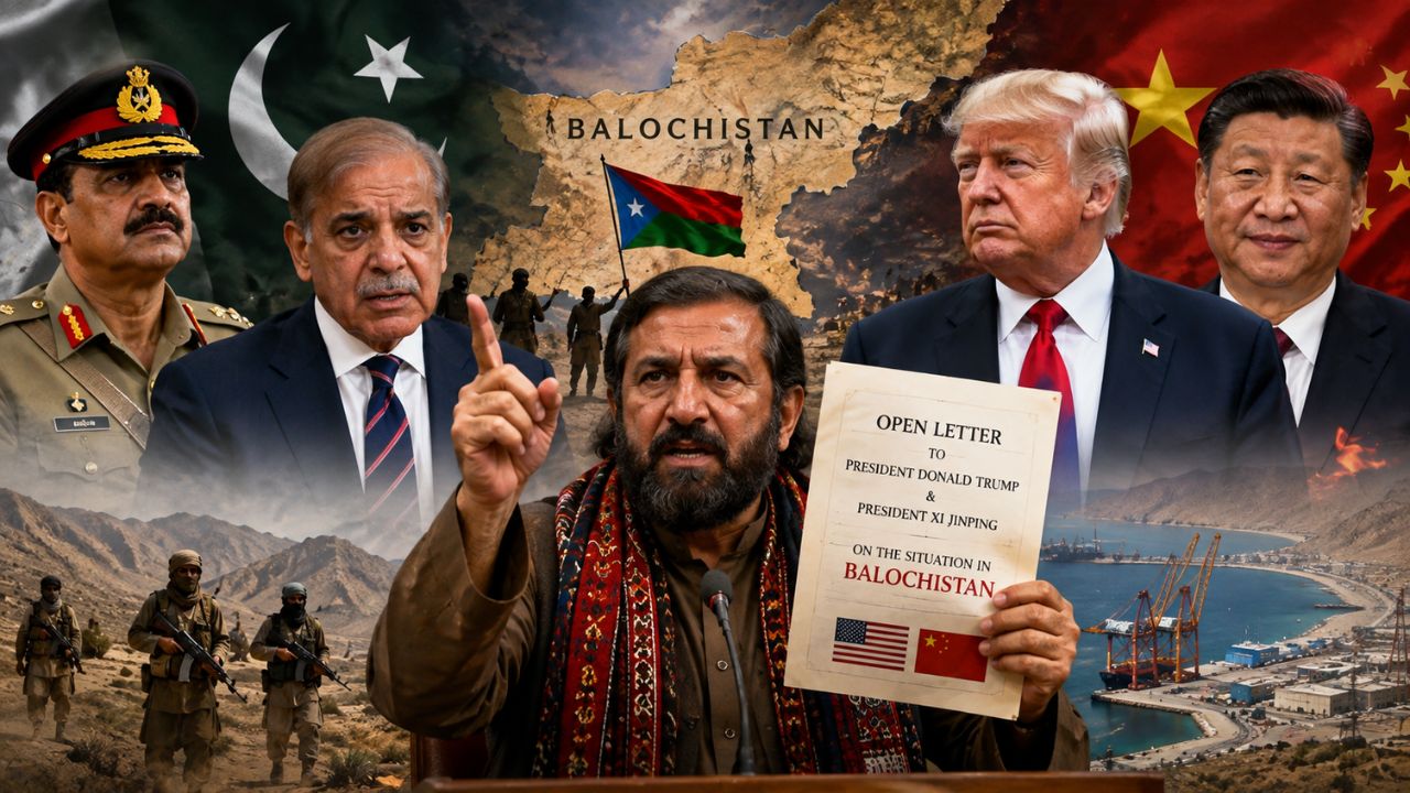 Balochistan News : बलुच नेत्याची मुनीर-शहबाज यांच्यावर जोरदार टीका; ट्रम्प-जिनपिंग यांना खुले पत्र, पाकिस्तानच्या भूमिकेवर सवाल