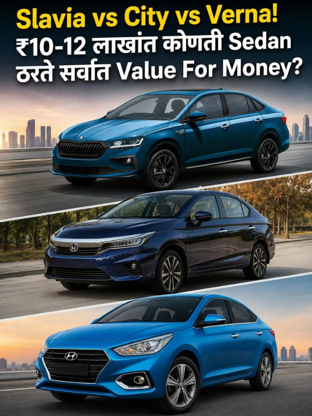 Slavia vs City vs Verna! ₹10-12 लाखांत कोणती Sedan ठरते सर्वात Value For Money?