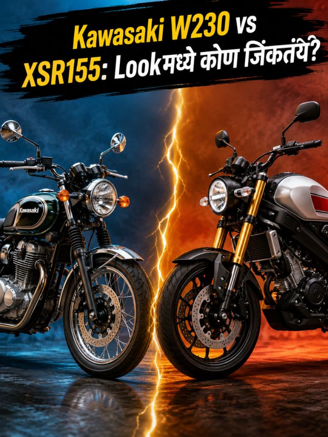 Kawasaki W230 vs Yamaha XSR155! दोन्ही Retro Bikesमध्ये नेमका फरक काय?