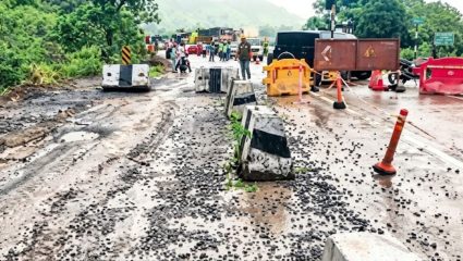 Pune News: मुसळधार पावसाने खचलेल्या करंजाळे रस्त्याची युद्धपातळीवर दुरुस्ती; प्रवाशांच्या सुरक्षिततेसाठी प्रशासन सज्ज
