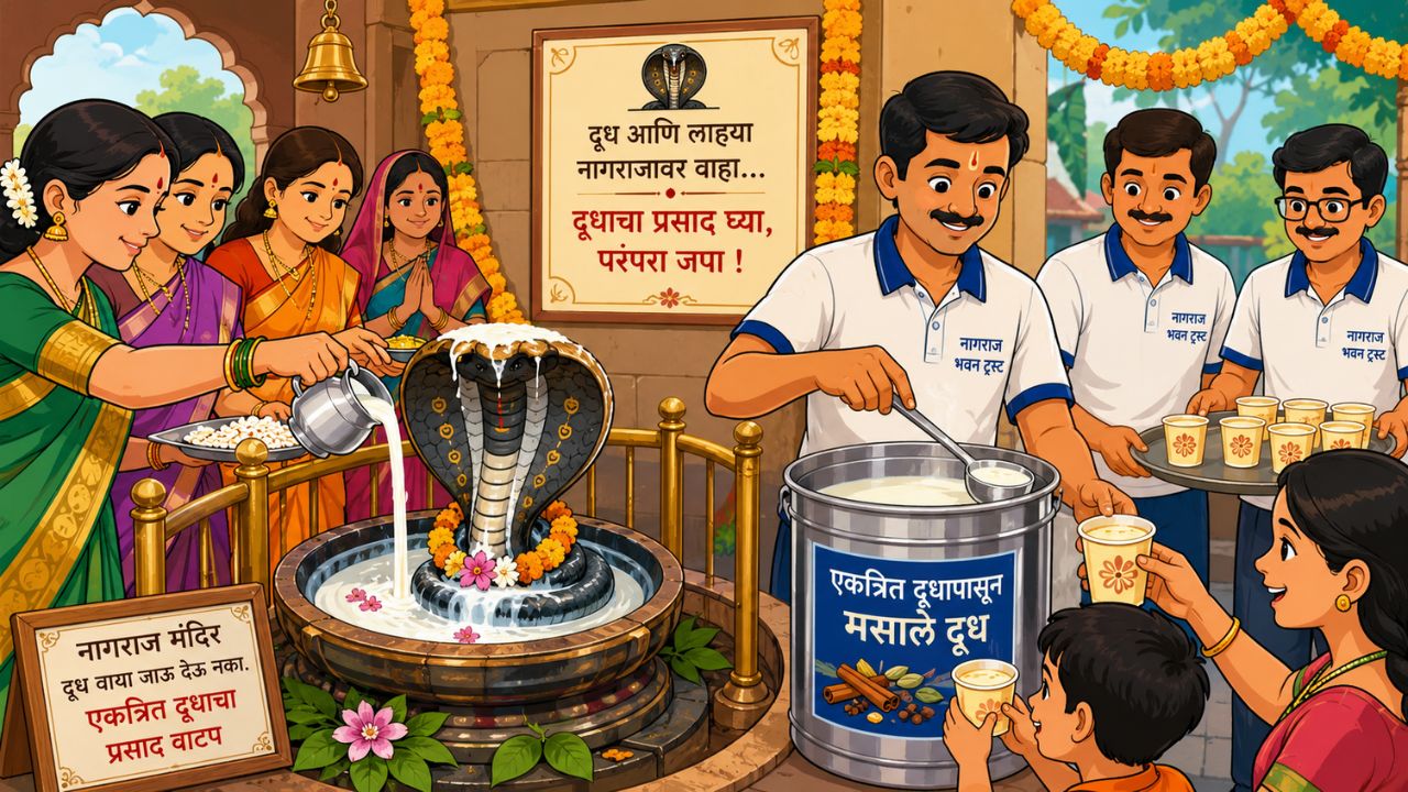 Sangli NagPanchami Special News: नागपंचमीला अनोखी परंपरा! नागराजावर वाहिलेले दूध वाया न घालवता बनवतात मसाले दूध
