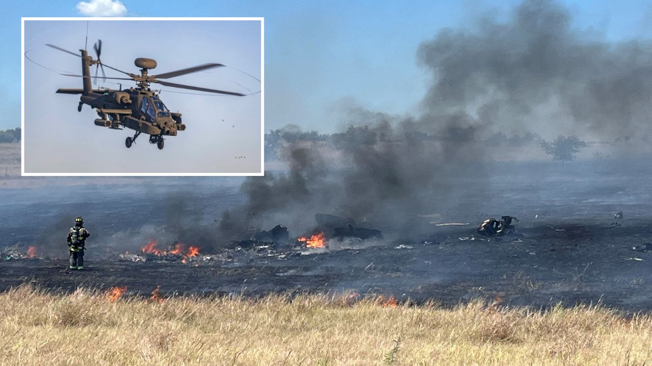 US Army : 50 मैल अंतरावर थरार! टेक्सासमध्ये लष्कराचे अपाचे हेलिकॉप्टर कोसळले; दोन्ही वैमानिकांचा दुर्दैवी मृत्यू, VIDEO