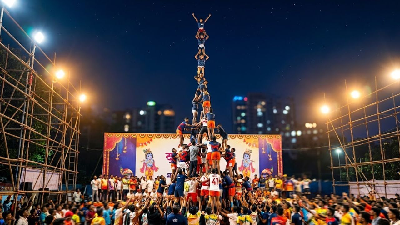 Thane News: दहीहंडीपूर्वी ‘ठाण्याचा राजा’चा दमदार सराव; ९ थरांची यशस्वी सलामी देत रचला इतिहास