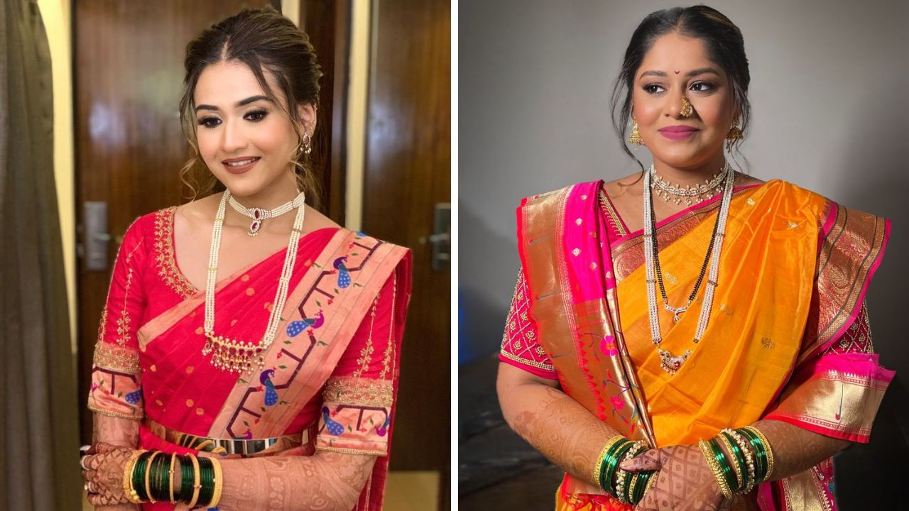 नऊवारी साडीवर अनेकांना मोत्याचे दागिने घालायला खूप जास्त आवडतात. मोत्याची चिंचपेटी, तन्मणी आणि सुंदर मोत्याचे कानातले लुक आणखीनच हटके करेल. 