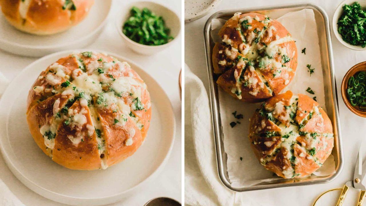 पार्टी स्नॅकसाठी उत्तम पर्याय! १० मिनिटांमध्ये झटपट बनवा Garlic Cheese Bread, कमी साहित्यात जबरदस्त पदार्थ