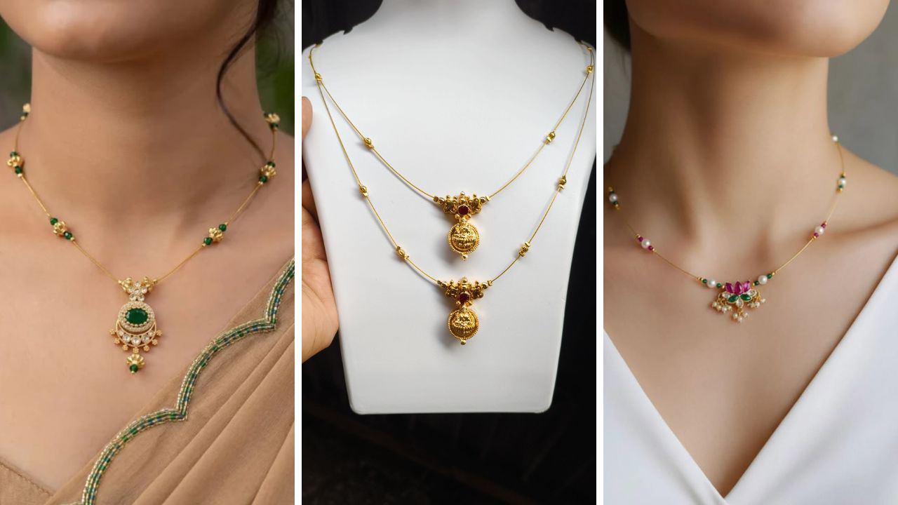 गौरी-गणपतीच्या सणासाठी स्पेशल दागिना! ‘या’ Invisible Necklace डिझाईन्स वरून हटणार नाही नजर