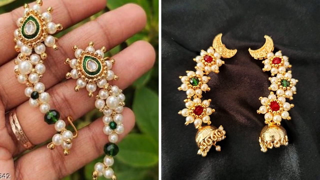 मोत्याचे दागिने सर्वच रंगाच्या कपड्यांवर शोभून दिसतात. त्यामुळे इतरांपेक्षा वेगळा आणि हटके लुक हवा असेल तर नथीचे इअरकफ खरेदी करू शकता. नथ हा महाराष्ट्राचा पारंपरिक दागिना आहे.